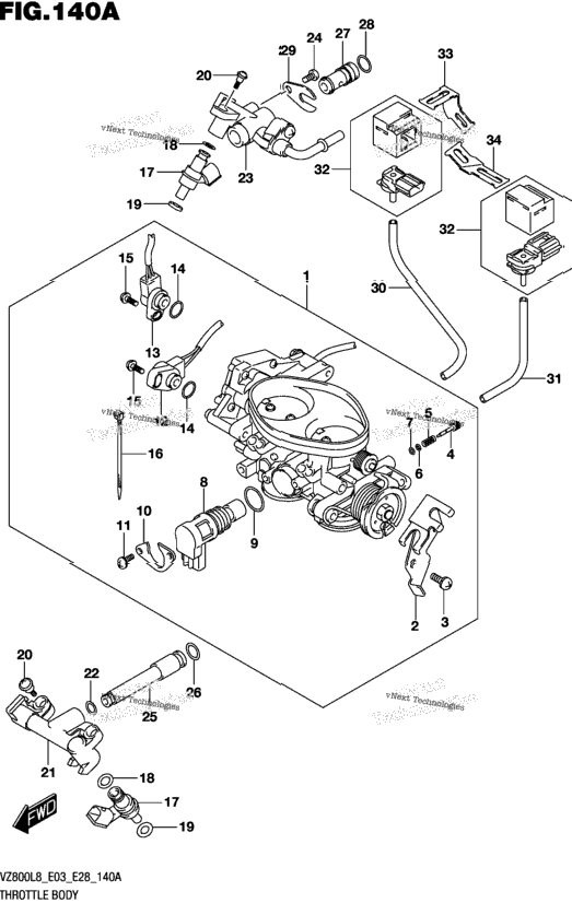 Throttle Body (Vz800l8 E03)