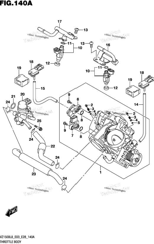 Throttle Body (Vz1500l8 E03)