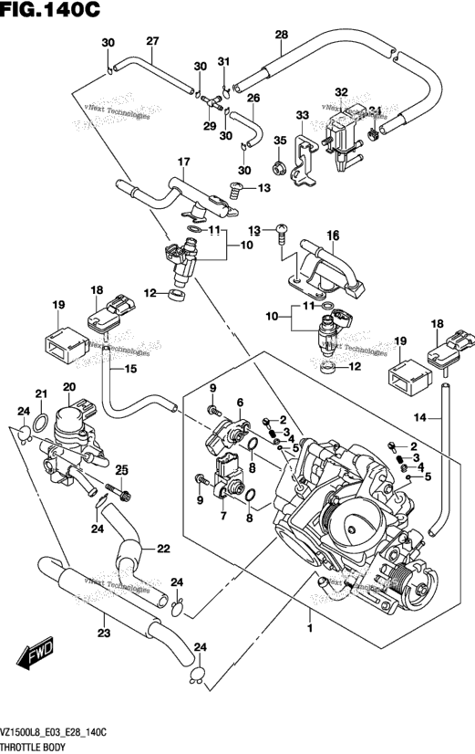 Throttle Body (Vz1500l8 E33)