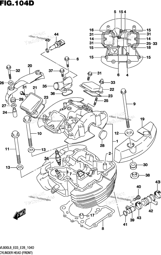 Cylinder Head (Front) (Vl800tl8 E03)