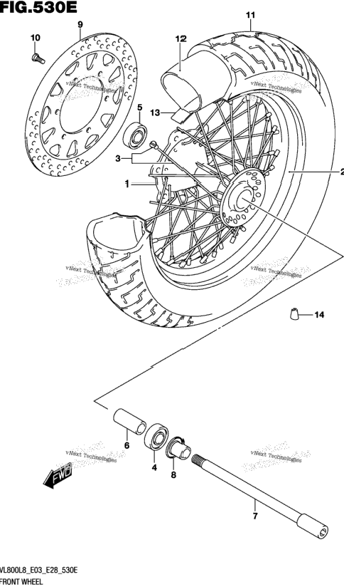 Front Wheel (Vl800tl8 E28)