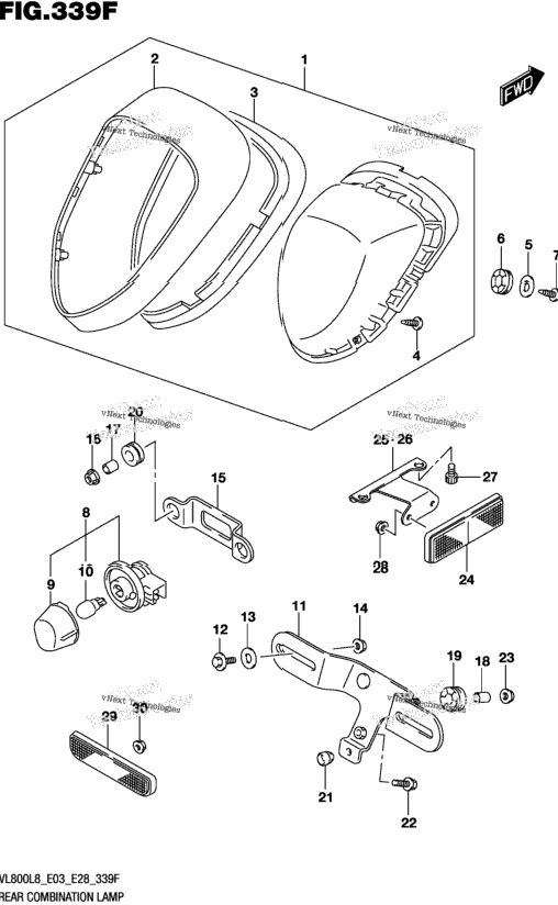 Rear Combination Lamp (Vl800tl8 E33)