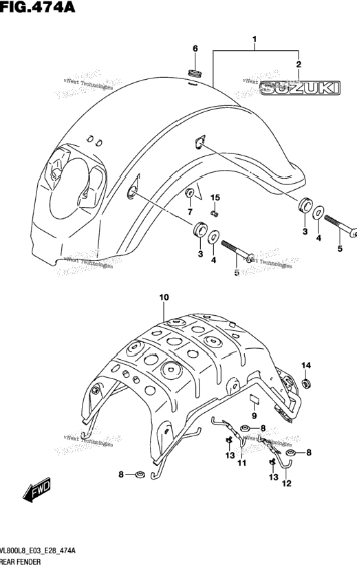 Rear Fender (Vl800l8 E03)