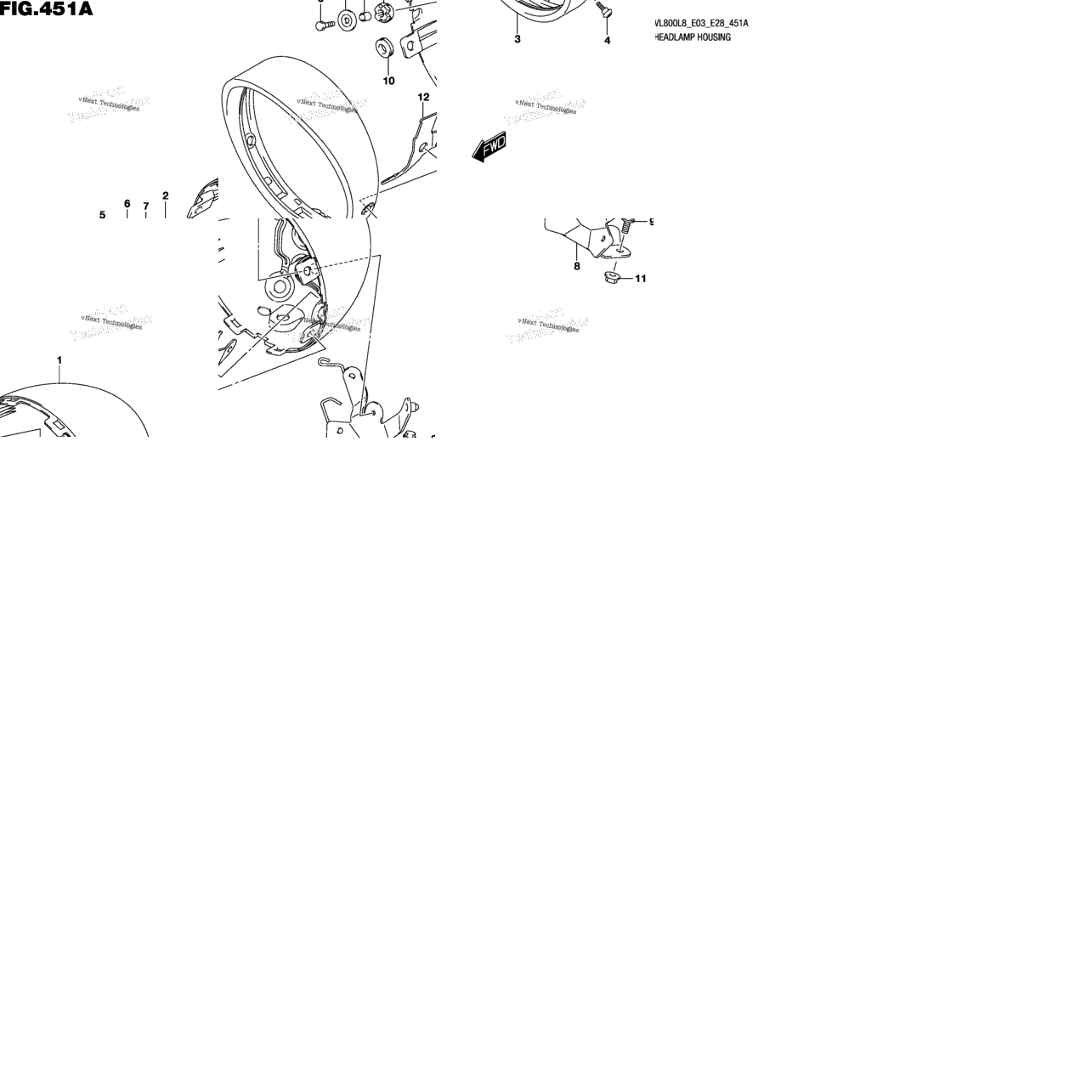 Headlamp Housing