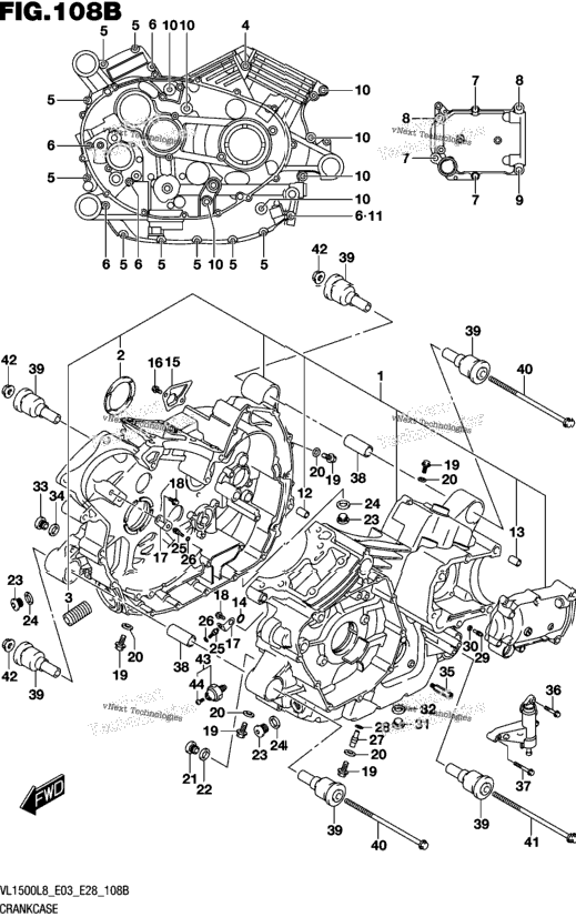 Crankcase (Vl1500bl8 E28)