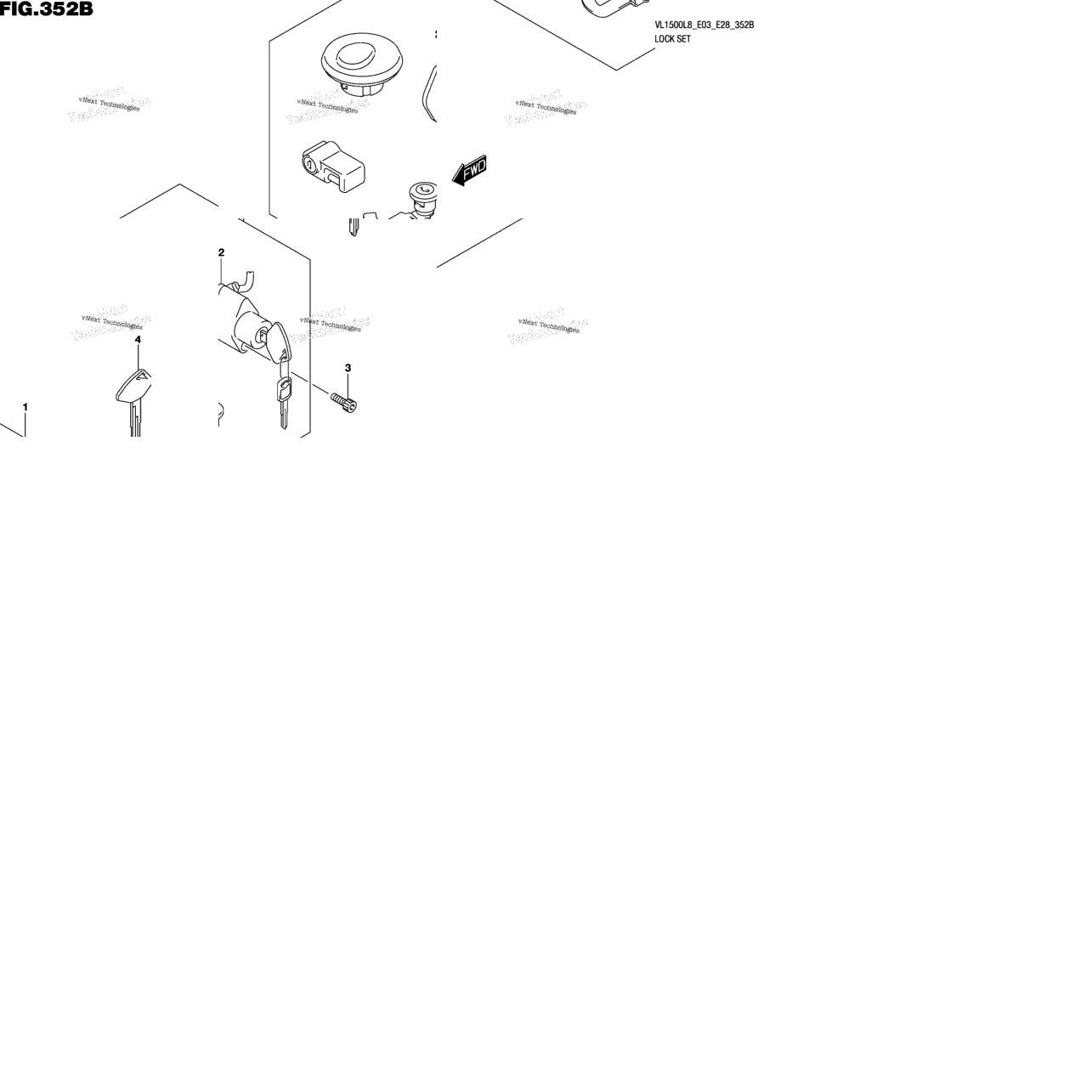 Lock Set (Vl1500bl8 E28)