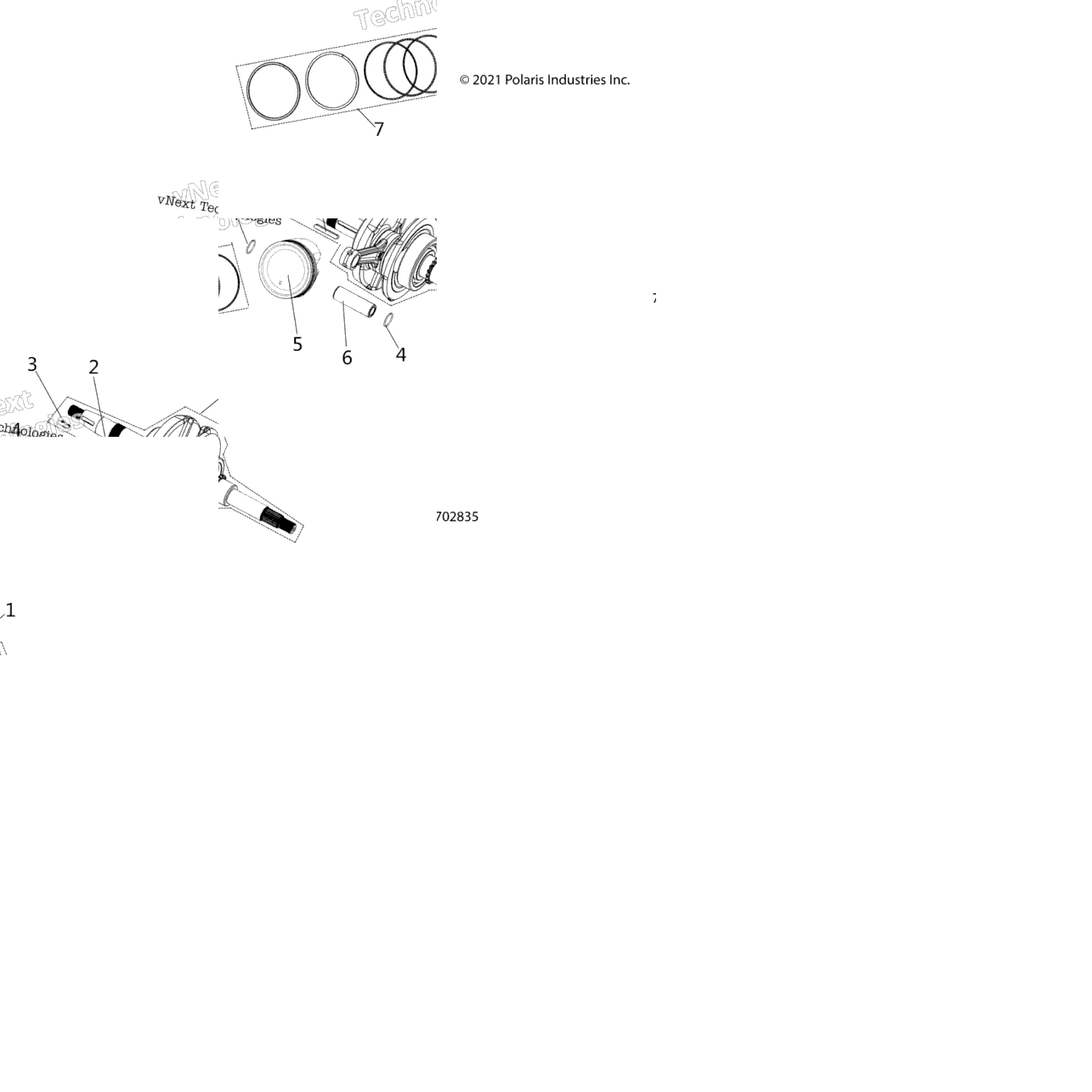 Engine, Crankshaft, Connecting Rod And Piston