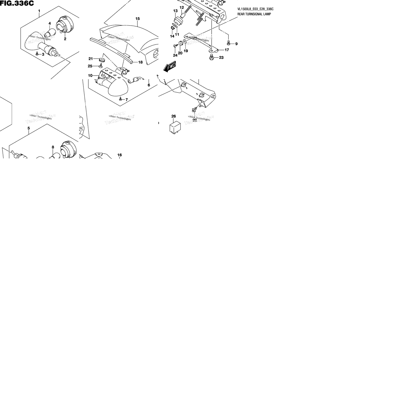 Rear Turnsignal Lamp (Vl1500bl8 E33)