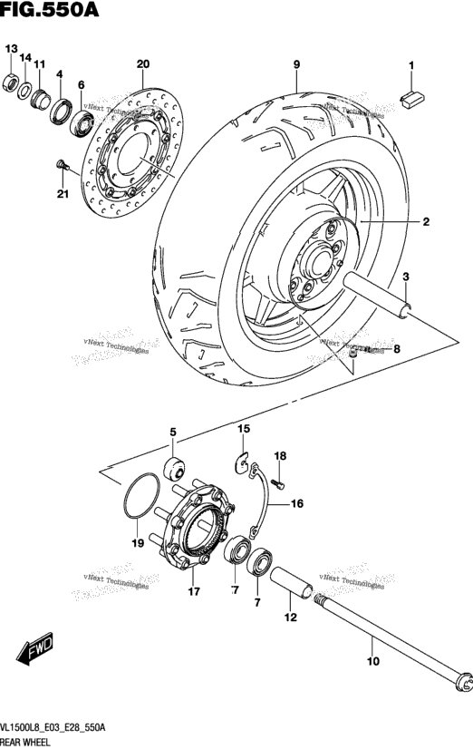 Rear Wheel (Vl1500bl8 E03)