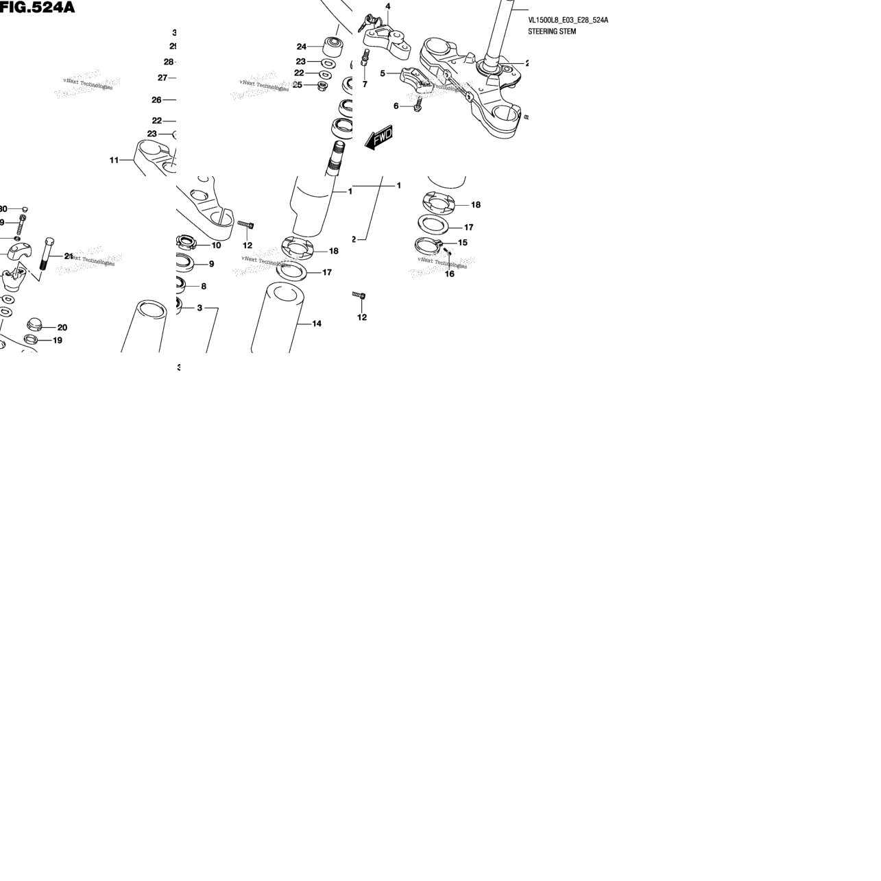 Steering Stem (Vl1500bl8 E03)