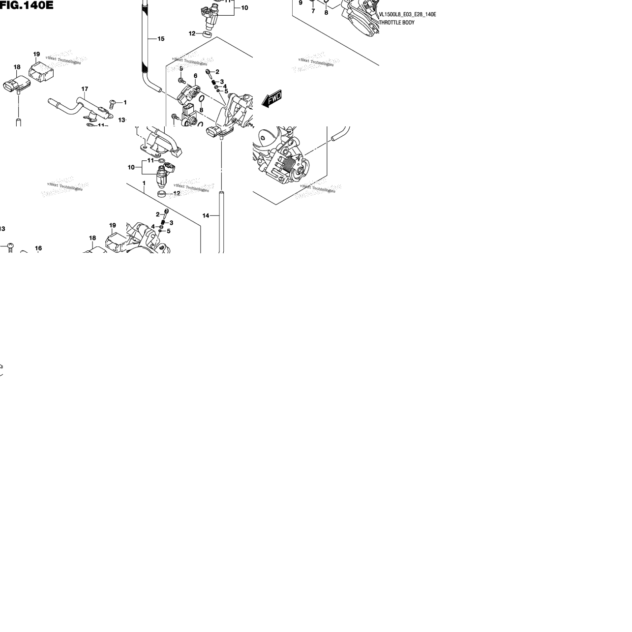 Throttle Body (Vl1500tl8 E03)
