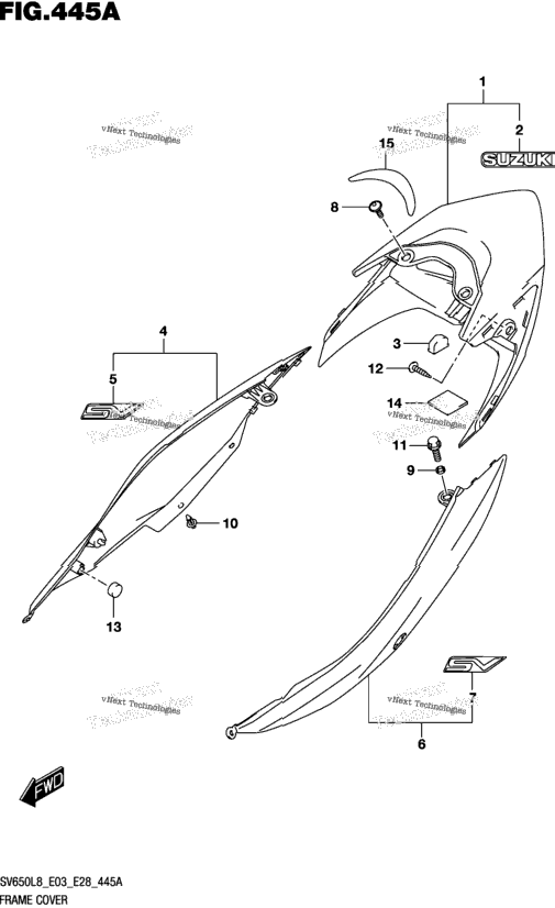 Frame Cover (Sv650l8 E03) (For Yvb,Ykv)