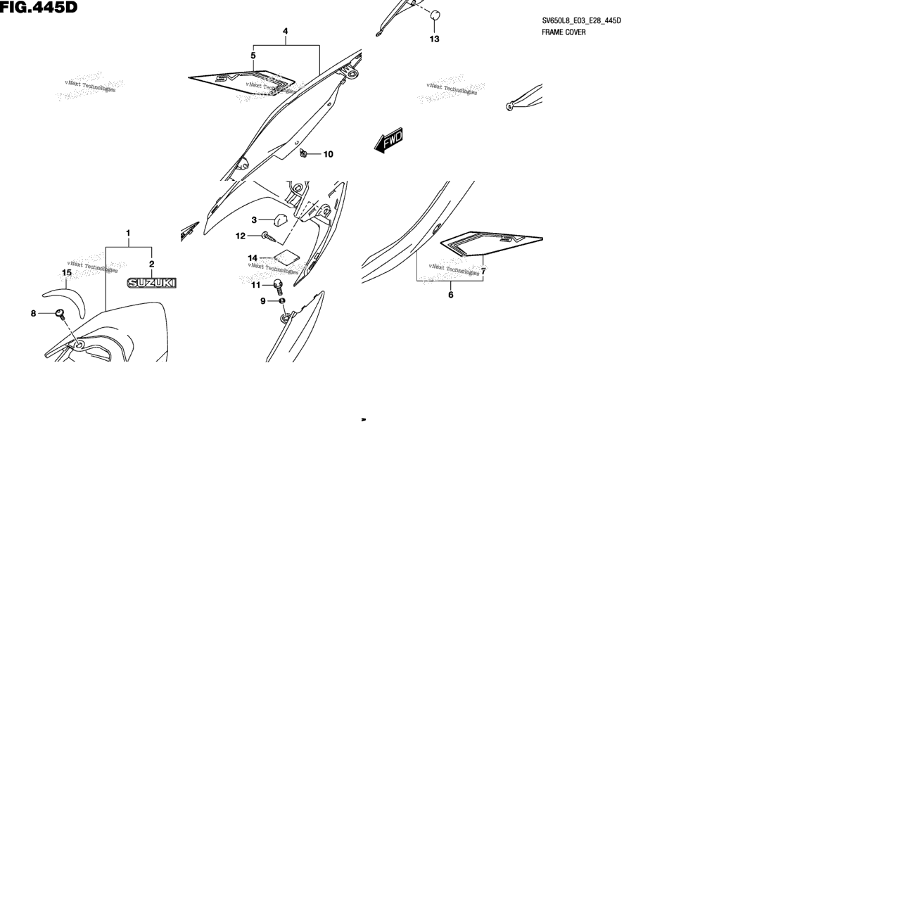 Frame Cover (Sv650l8 E33) (For Agq)