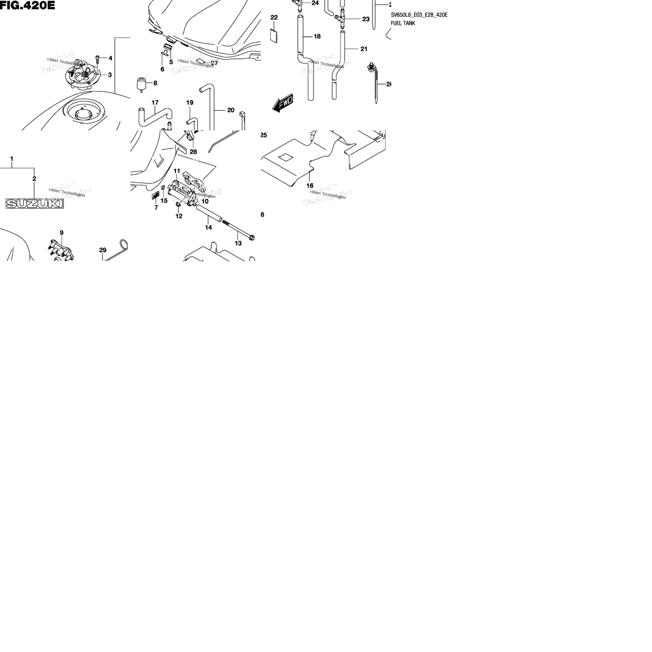 Fuel Tank (Sv650al8 E28) (For Yvb,Ykv)