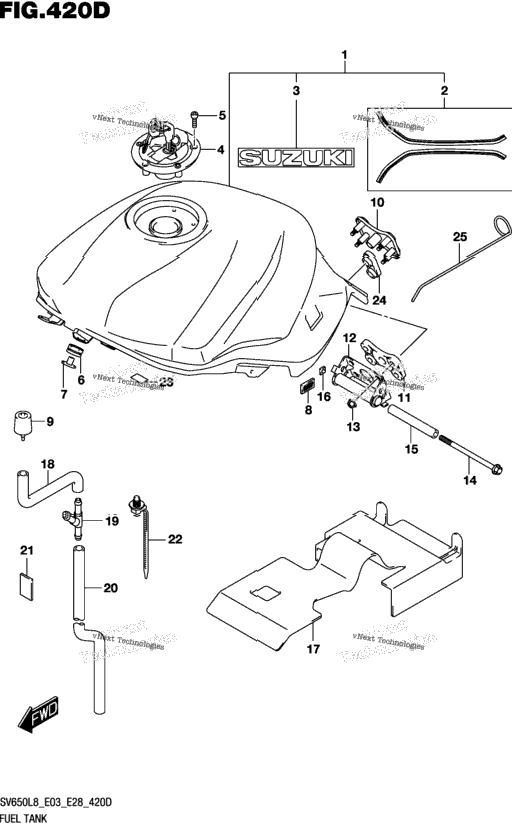 Fuel Tank (Sv650l8 E33) (For Agq)