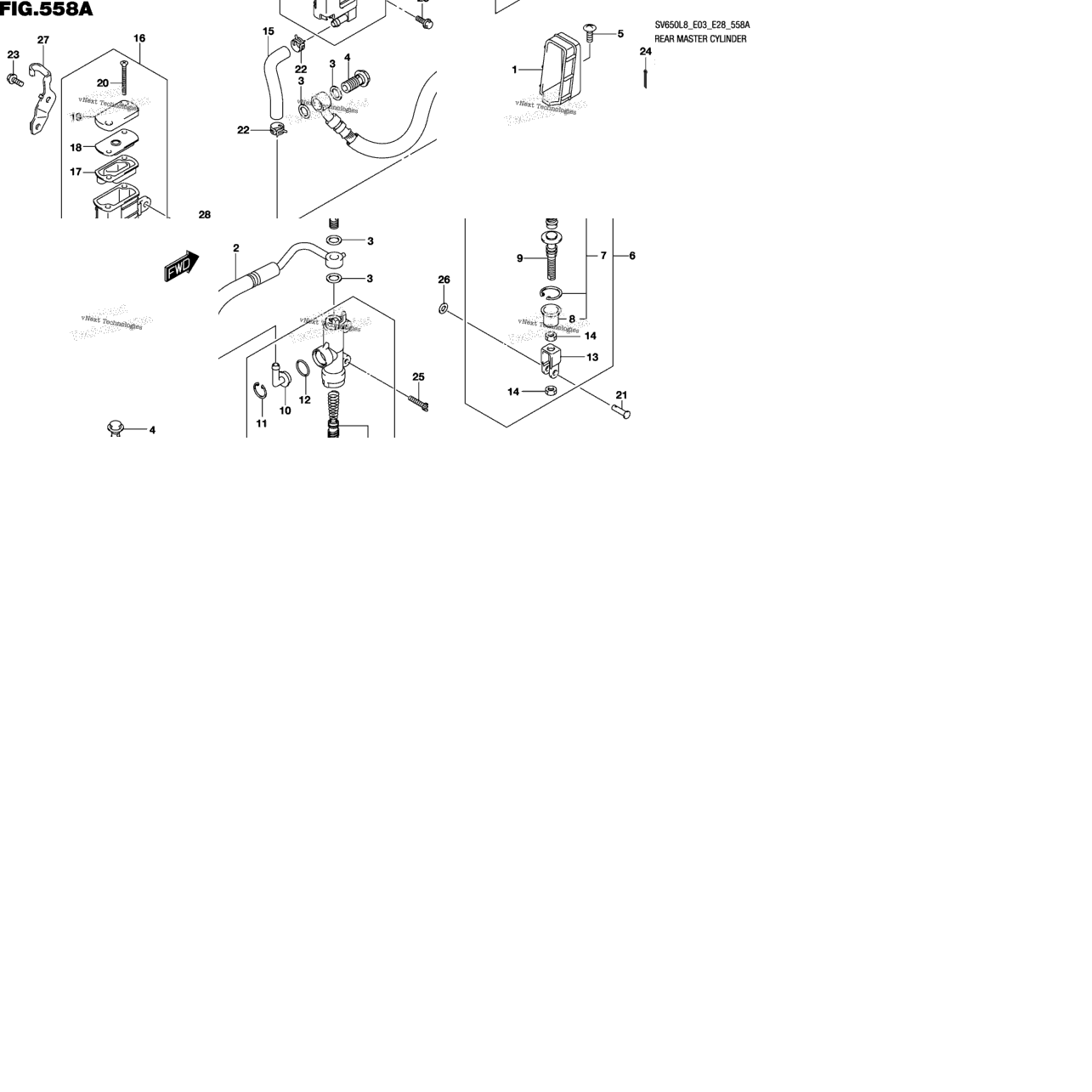 Rear Master Cylinder (Sv650l8 E03)