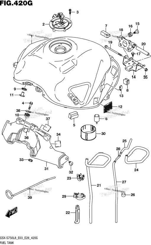 Fuel Tank (Gsx-S750azl8 E28)