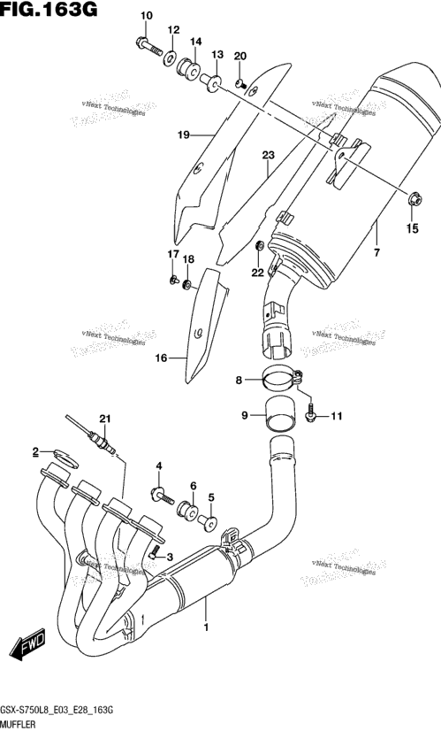 Muffler (Gsx-S750azl8 E28)