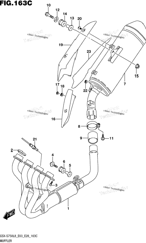 Muffler (Gsx-S750zl8 E03)