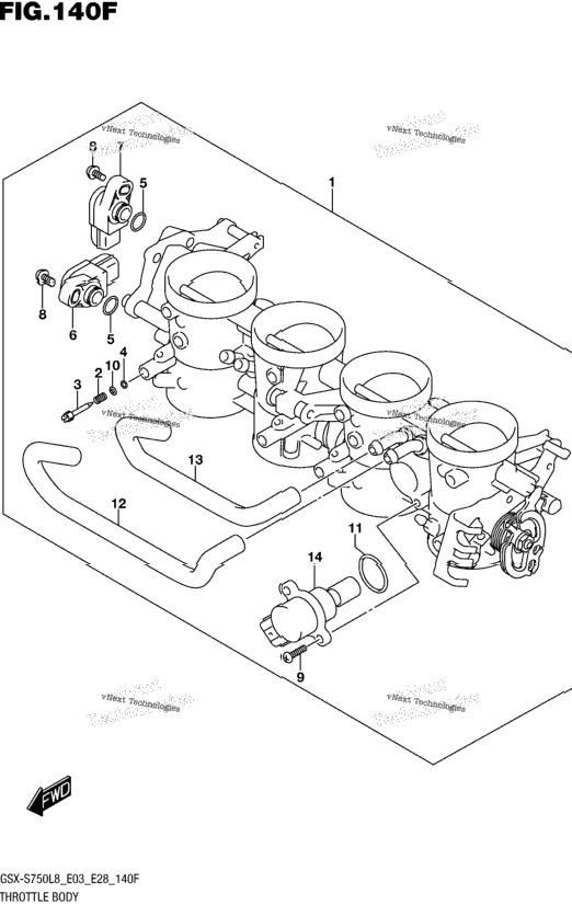 Throttle Body (Gsx-S750al8 E33)