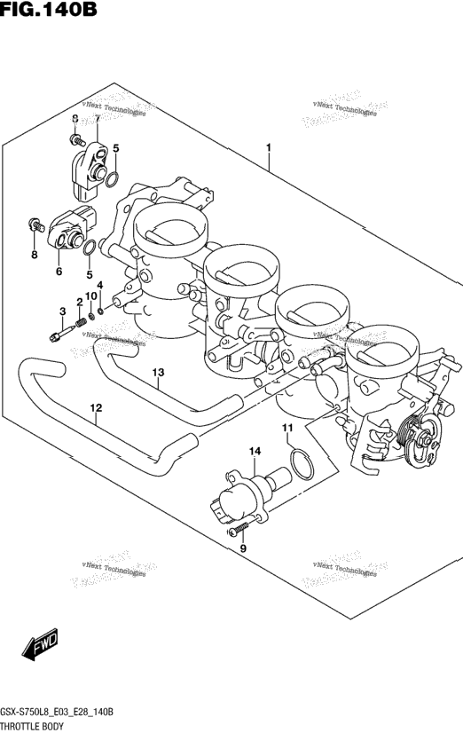 Throttle Body (Gsx-S750l8 E33)