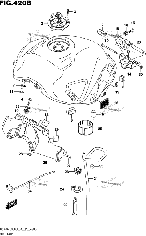 Fuel Tank (Gsx-S750l8 E33)