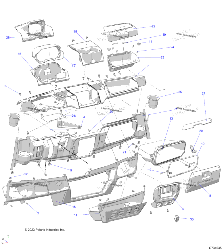 Body, Dash R24rre99fj/Rrs99cj/F9/Fj/C9/Ck/Rrp99cj