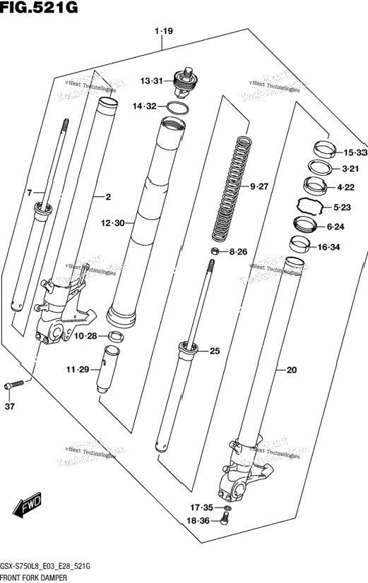 Front Fork Damper (Gsx-S750azl8 E28)