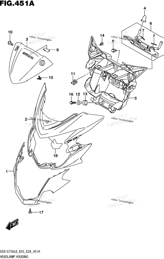 Headlamp Housing