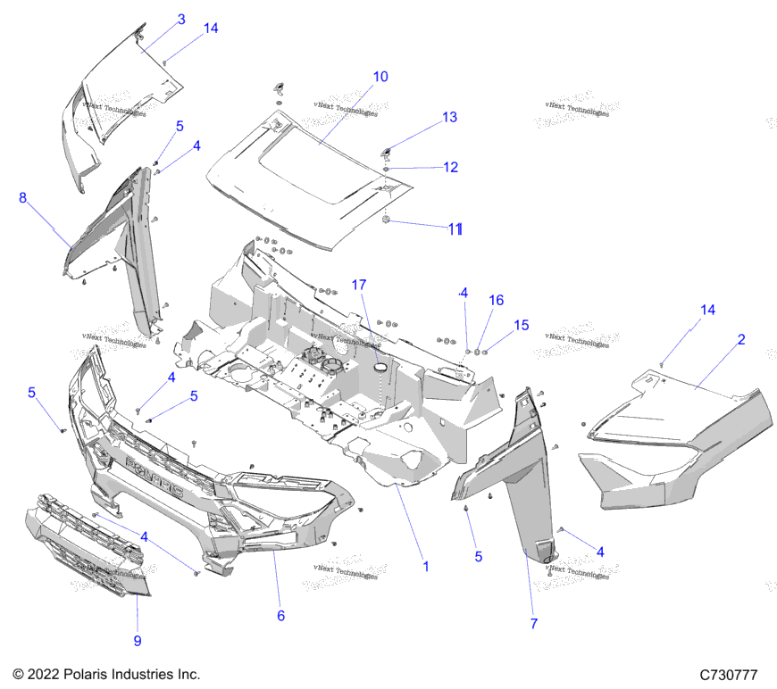 Body, Hood And Front Facia R24rre99fj/Rrs99cj/F9/Fj/C9/Ck/Rrp99cj