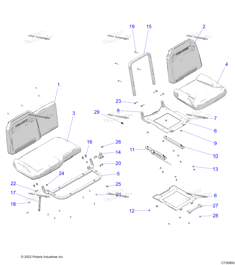 Body, Seat Asm. And Slider R24rrs99cj/C9/Ck/Rrp99cj
