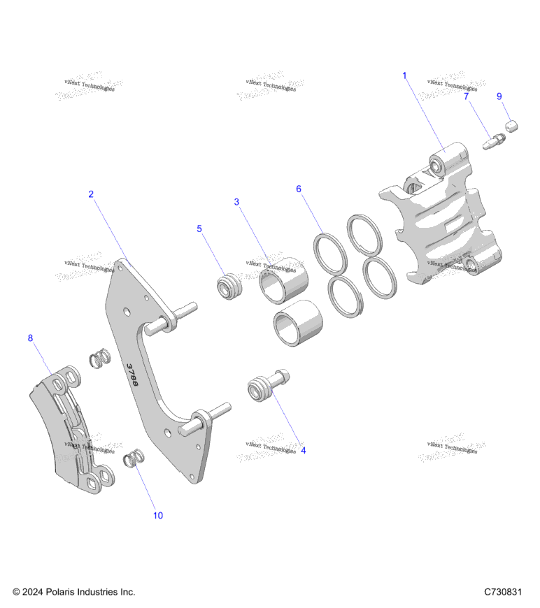 Brakes, Front Caliper R24rre99fj/Rrs99cj/Ck/C9rrs99cj/F9/Fj/C9/Ck/Rrp99cj