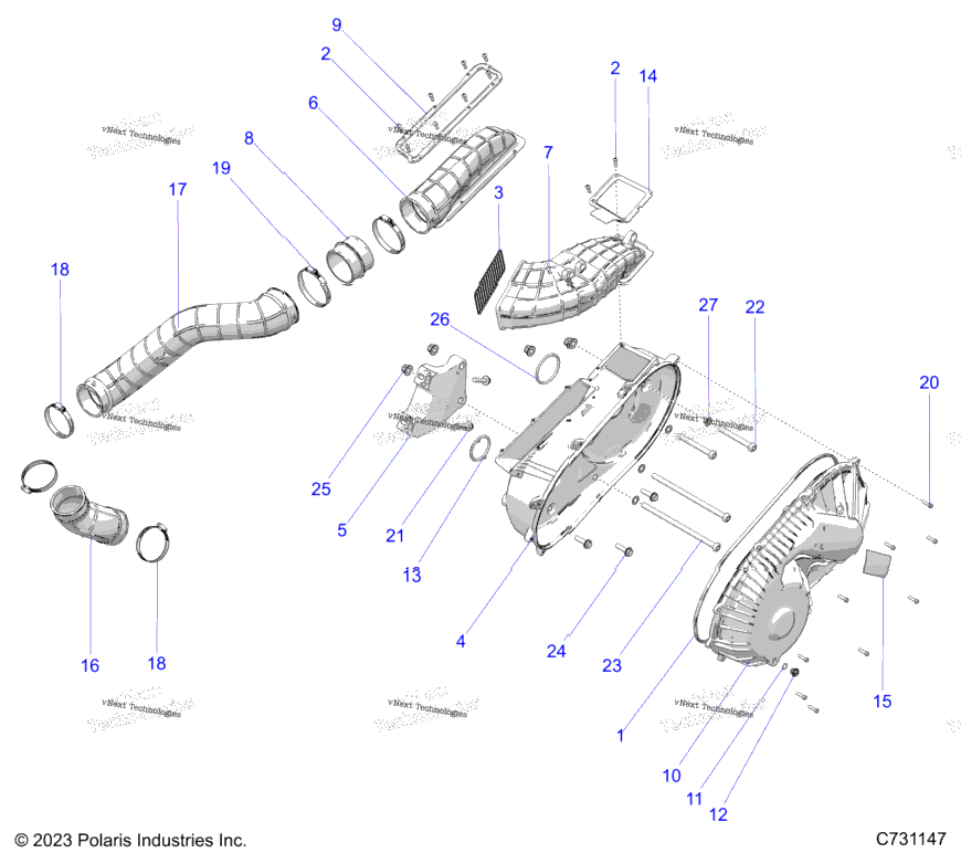 Drive Train, Clutch Cover And Ducting R24rre99fj/Rrs99cj/F9/Fj/C9/Ck