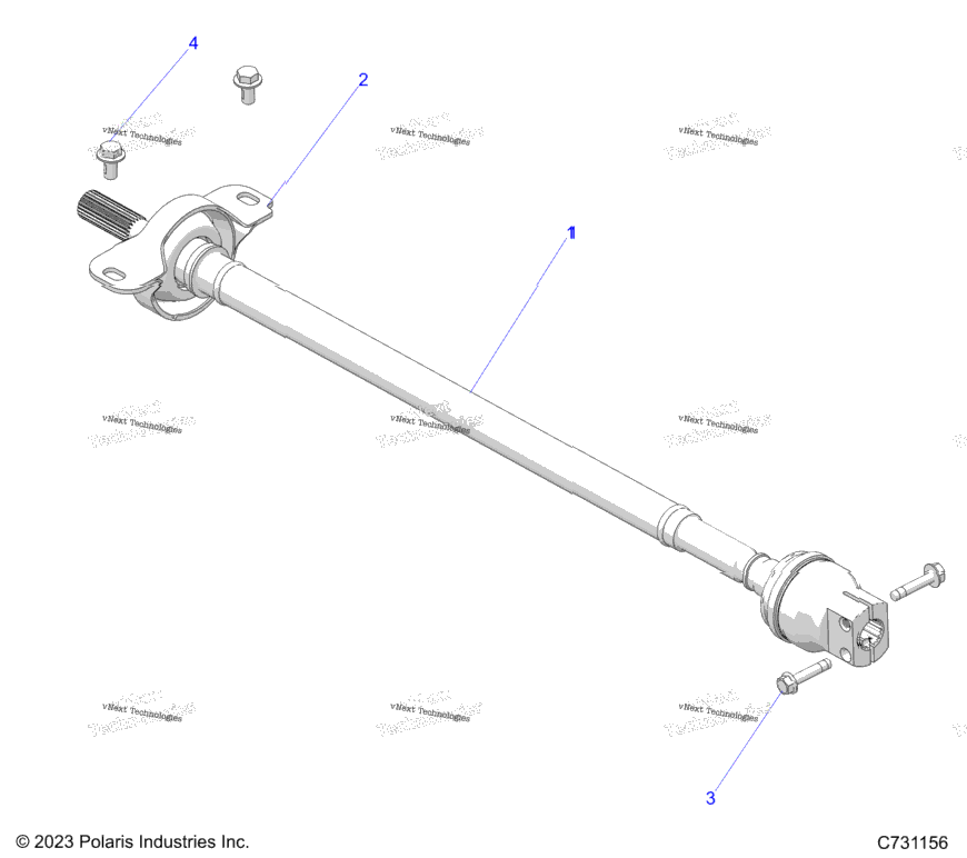 Drive Train, Front Prop Shaft R24rre99fj/Rrs99cj/F9/Fj/C9/Ck
