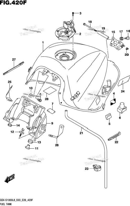Fuel Tank (Gsx-S1000zl8 E33)