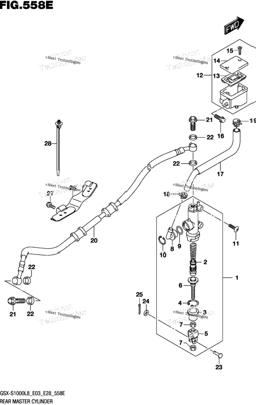 Rear Master Cylinder (Gsx-S1000l8 E33)