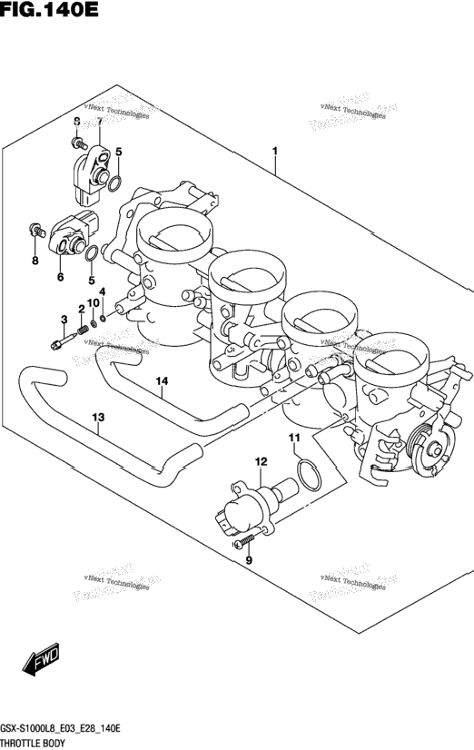 Throttle Body (Gsx-S1000l8 E33)