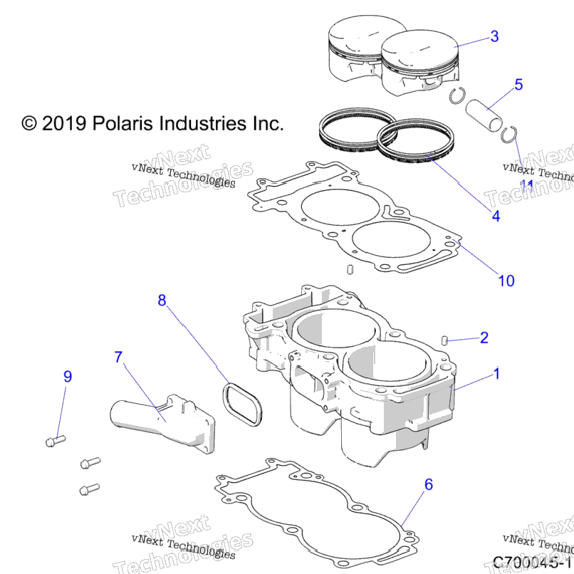 Engine, Cylinder And Piston R24rre99fj/Rrs99cj/F9/Fj/C9/Ck/Rrp99cj