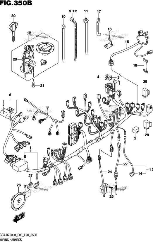 Wiring Harness (Gsx-R750l8 E28)