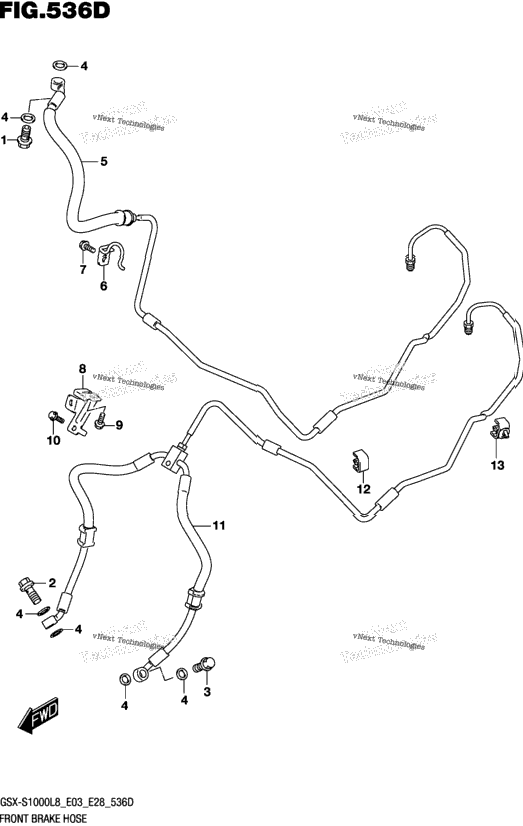 Front Brake Hose (Gsx-S1000azl8 E28)