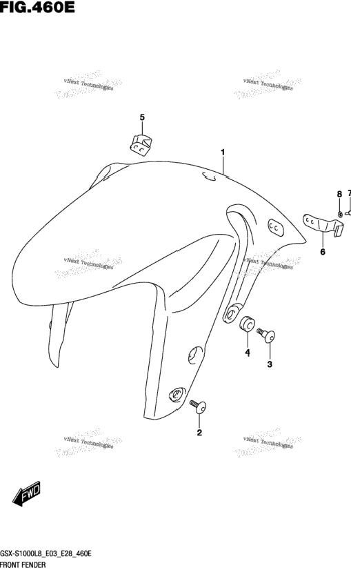 Front Fender (Gsx-S1000l8 E33)