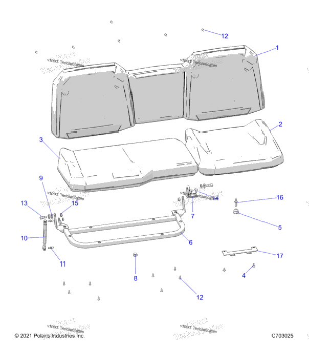 Body, Seat Asm. Rear