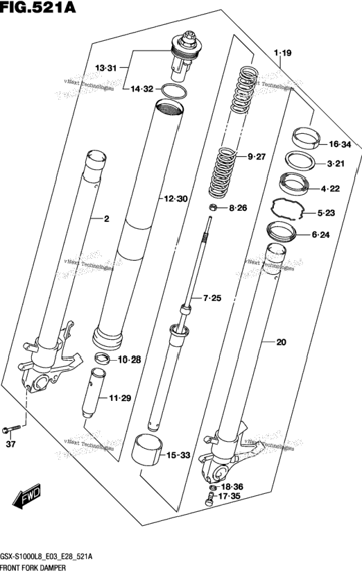 Front Fork Damper (Gsx-S1000al8 E03)