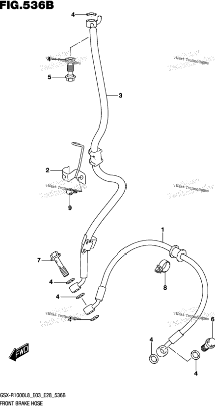 Front Brake Hose (Gsx-R1000l8 E33)