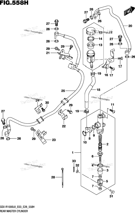 Rear Master Cylinder (Gsx-R1000rzl8 E33)