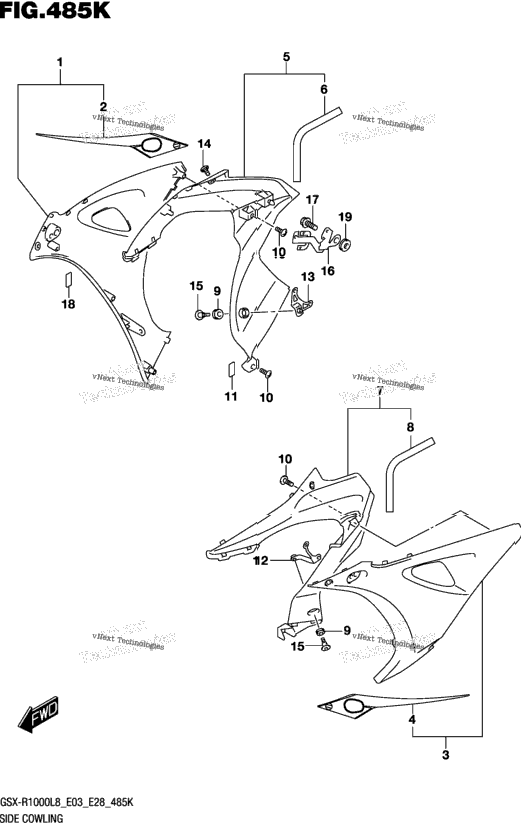 Side Cowling (Gsx-R1000al8 E33) (For Ykv)