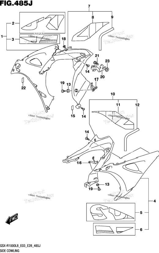 Side Cowling (Gsx-R1000al8 E33) (For Yww)