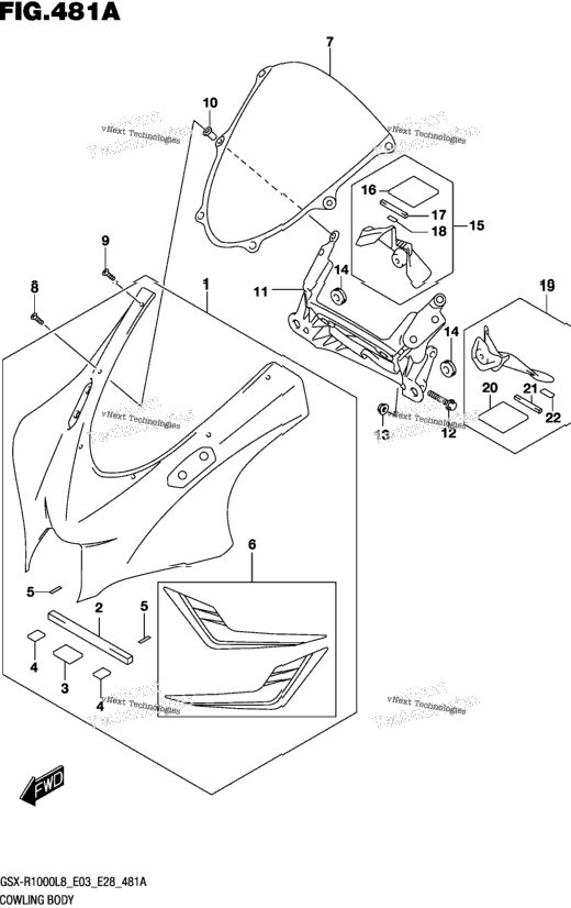 Cowling Body (Gsx-R1000l8 E03) (For Yww)