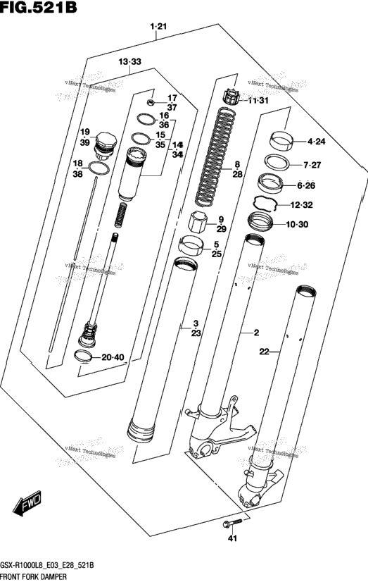 Front Fork Damper (Gsx-R1000l8 E33)