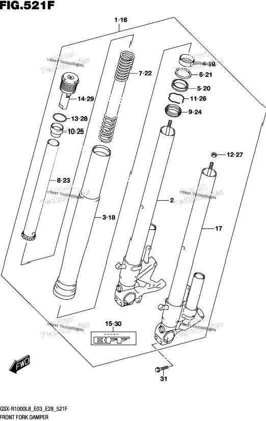 Front Fork Damper (Gsx-R1000rzl8 E03)
